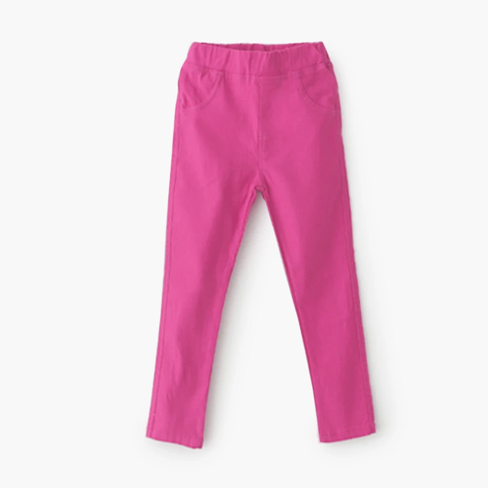 Little J/Леггинсы ярких цветов для девочек; Детские хлопковые узкие Джеггинсы; Детские обтягивающие брюки; штаны в Корейском стиле для девочек; одежда - Цвет: KZ704E