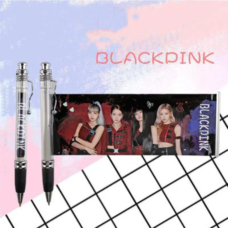 

0.5mm KPOP BlackPink JISOO LISA ROSE JENNIE Ballpoint Pen Gel Pens Office School Student Fans Gift LX231