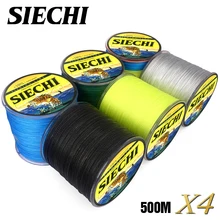 SIECHI 500 м 4 нити многонитевые PE плетеные лески для карпа супер сильная Япония, леска 9 цветов на выбор