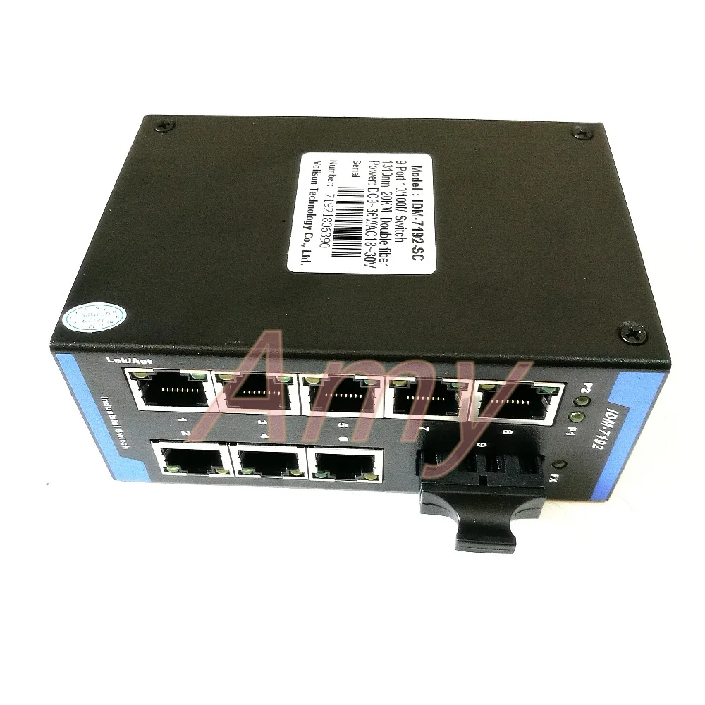 

8 ports, 9 switches, industrial Ethernet, 1 light 8 power, 12V24V switch, guideway installation