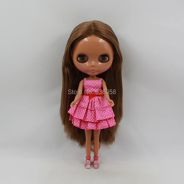 

Nude Doll For Series No . BL12489103 FLAXEN HAIR Chocolate skin Suitable For DIY Change Toy For Girls