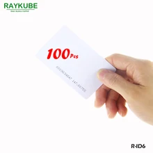 RAYKUBE R-ID6 100 шт./лот 125 кГц RFID ID карта 0,8 мм для контроля доступа и использования часов времени