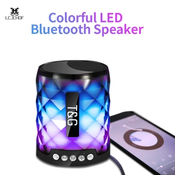 

Colorful Led Bluetooth Speaker Portable Outdoor Bass Loudspeaker Wireless Mini Column Support Tf Card Fm Stereo Hi-fi Boxes Tg