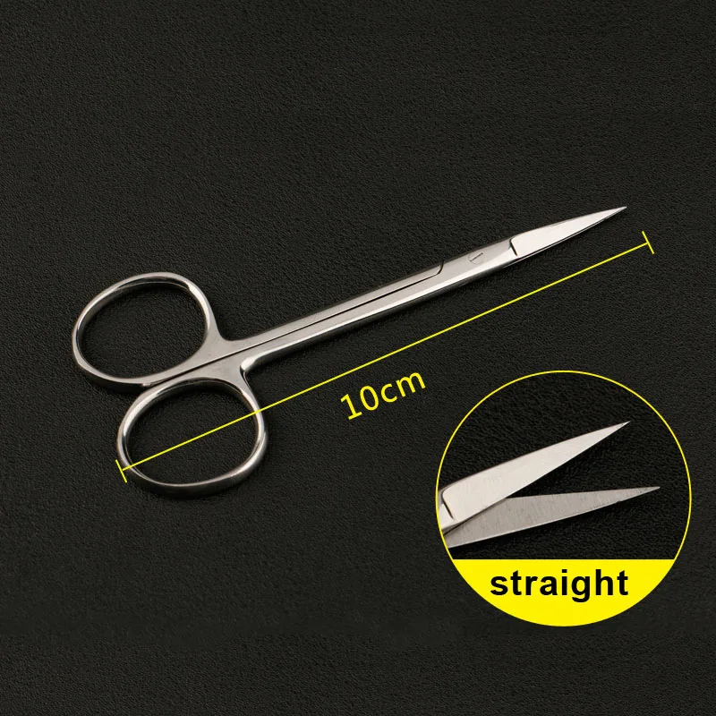 Ножницы на заказ хирургические инструменты офтальмологические ножницы из нержавеющей стали остроконечные Круглые головки двойные инструменты для моделирования - Цвет: B