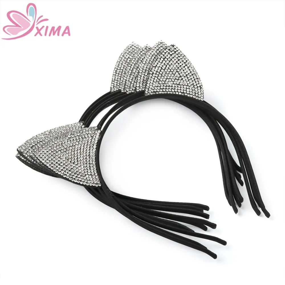 

1 Piece Cat Ears Headband for Girls Crystal Rhinestone Ears Hairband Children Kids Party Hair Accessories