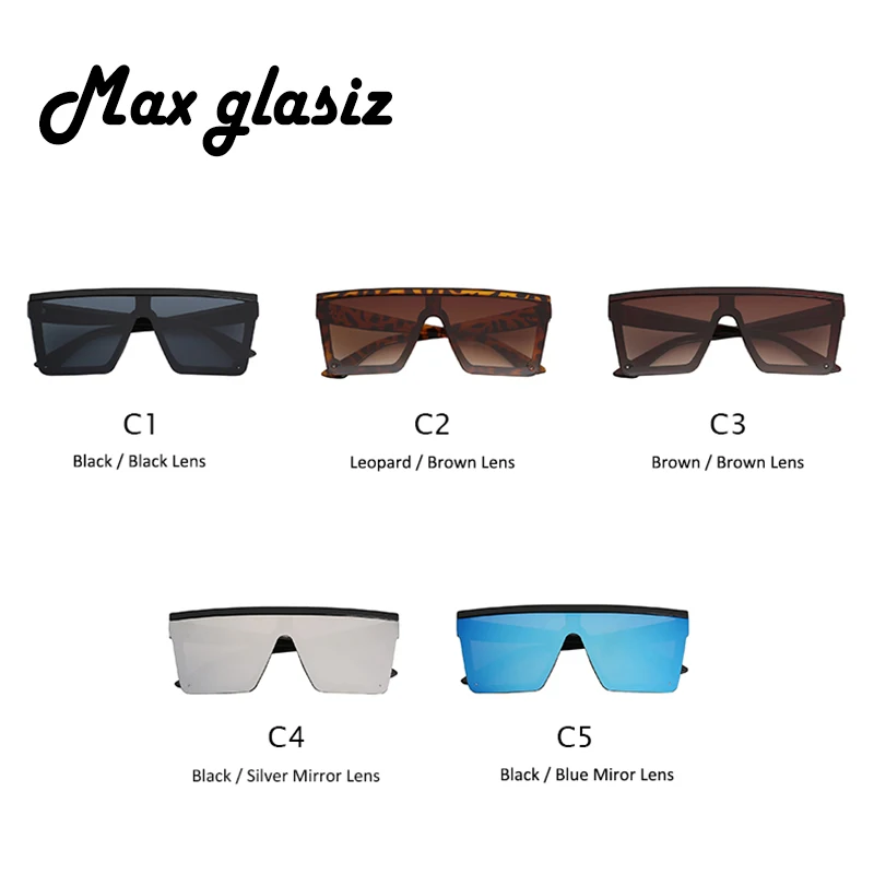 Женские и мужские Квадратные Солнцезащитные очки Max Glasiz черные винтажные ретро в