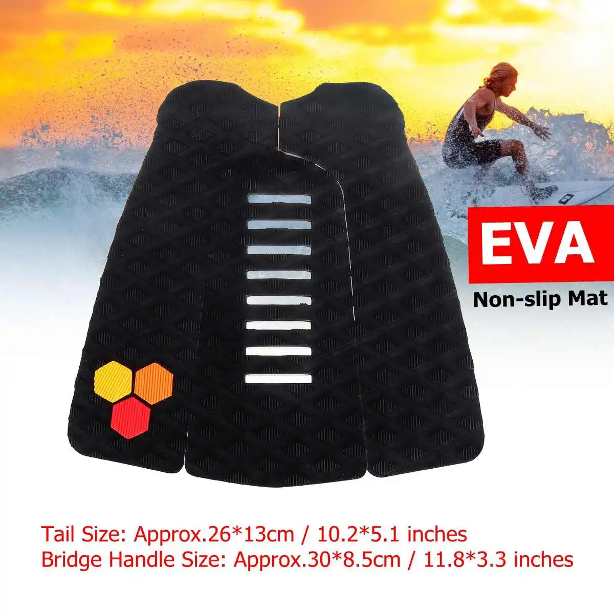 3 قطعة/المجموعة إيفا تصفح منصات مكافحة زلة الجر ركوب الأمواج وسادة الهواء الطلق الرياضات المائية تصفح سطح قبضة حصيرة مكافحة صدمة ركوب الأموا...