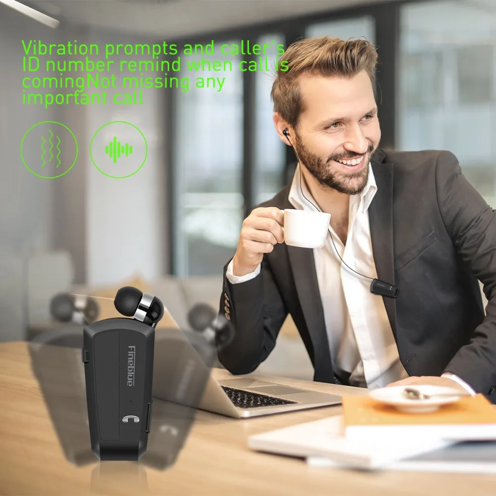 Беспроводная деловая Bluetooth гарнитура Fineblue F990 спортивные наушники с