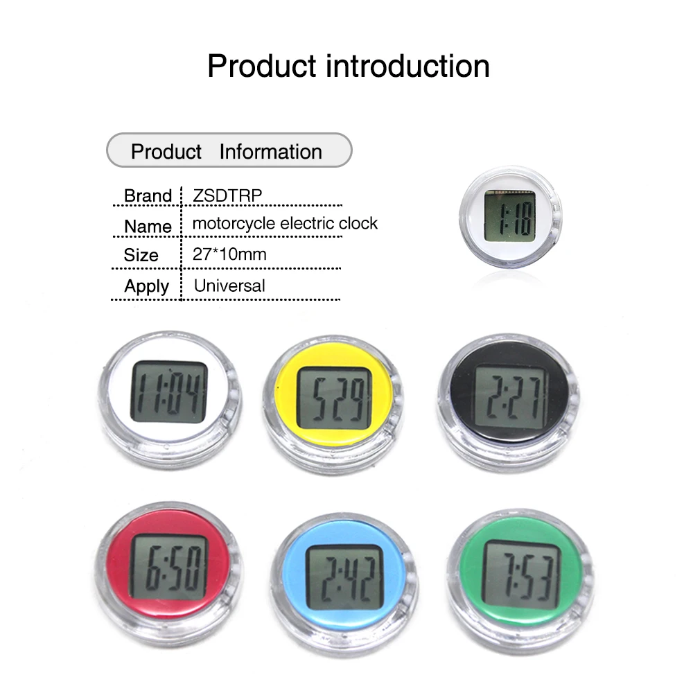ZSDTRP Универсальный Мотоцикл Часы часы водонепроницаемый палка-на кронштейн для мотоцикла часы мото цифровые часы костюм ATV все Moto