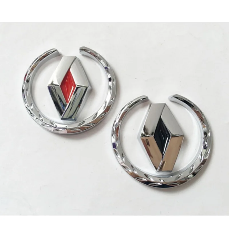 KUNBABY Car Accessories 3D Metal Stickers Auto Side Badge Emblem Graphics for Renault duster megane 2 logan Sticker Car Styling noizzy hemp fimble leaf ho jdm car sticker 3d metal auto green emblem badge for bmw audi vw lada tuning accessories car styling