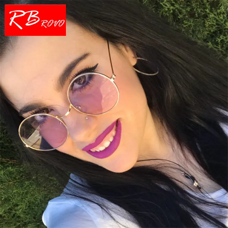 

RBROVO 2018 Candy Color Round Sunglasses Women Brand Designer Oversized Outdoor Driving Glasses Women/Men UV400 Oculos De Sol