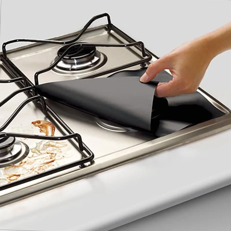 4Pcs-set-Black-Reusable-Foil-Gas-Hob-Range-Stovetop-Burner-Protector-Liner-Cover-For-Cleaning