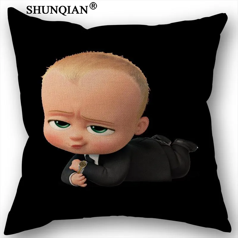 Изготовленный На Заказ Boss Baby напечатанная наволочка из парусины размером 45*45 см одной стороны, свадебных платьев, декоративных изделий и наволочка льняное белье Наволочка