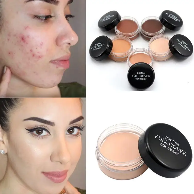 

popfeel 5 colors Creamy Concealer makeup Hide Blemish Face Eye Lip Stick Concealer cream Foundation Cover foundation cosmetic