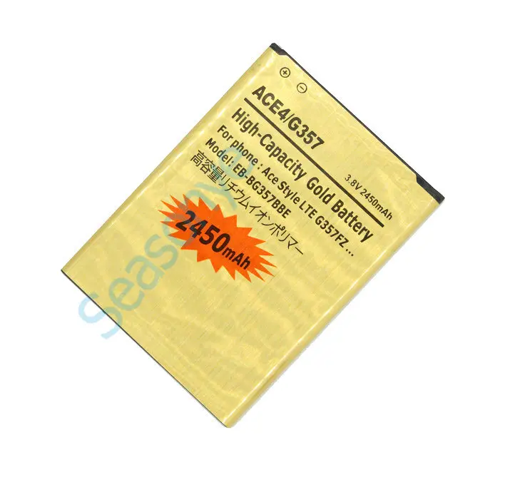 

2450mAh EB-BG357BBE Gold Replacement Battery Charger For Samsung Galaxy ACE 4 SM-G357 G357 SM-G357FZ G357F + Tracking Code