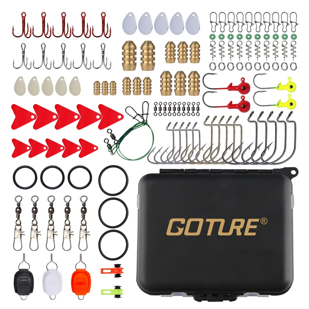 Goture Fishing Rod Combo Sword Telescopic Fishing Rods/Spinning Reel/Braided Line/Soft Lure/Fishing Accessories with Lure Box