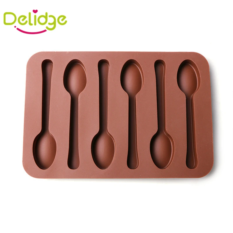 Delidge 1 шт. 6 отверстий ложка для придания формы шоколаду силиконовые DIY украшения