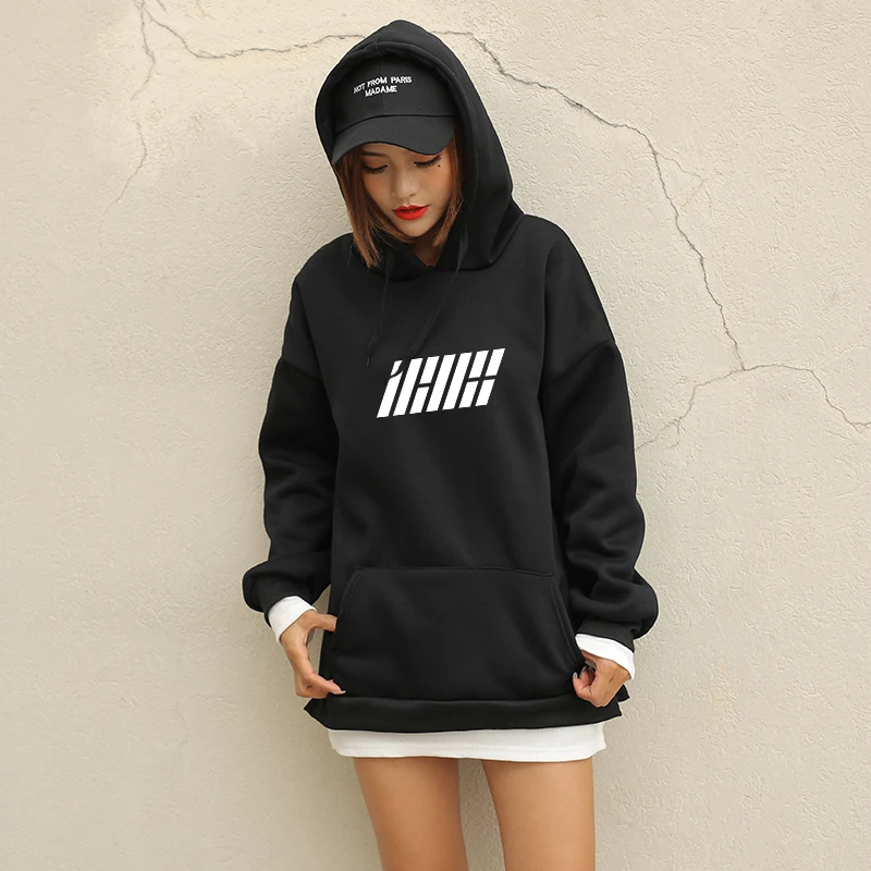 Women Hoodies Pullover Autumn Winter Loose Fleece Thick