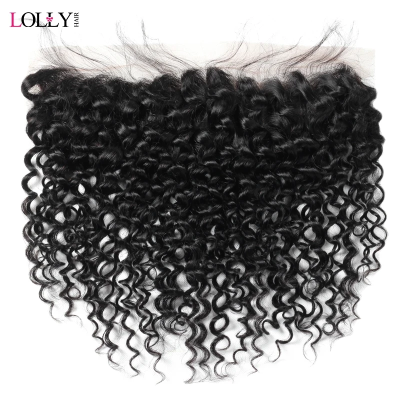 Lolly Curly Human Hair Weave Bundles With Frontal Remy Hair Extensions Peruvian Hair Bundles With Frontal Closure Ear To Ear