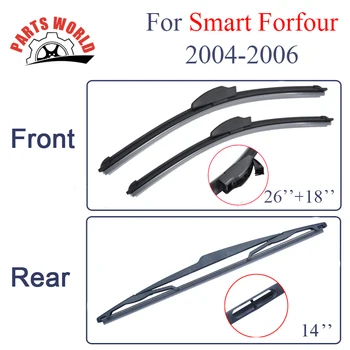 

Combo Rubber Windscreen Front And Rear Wiper Blades For Smart Forfour,2004-2006.Windshield Wiper Car Accessories
