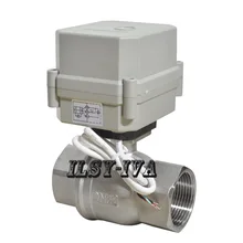 AC110~ 230 V 2 way SS304 Электрический регулирующий клапан, DN32 \ DN40 \ DN50 моторизованный клапан со светодиодным индикатором