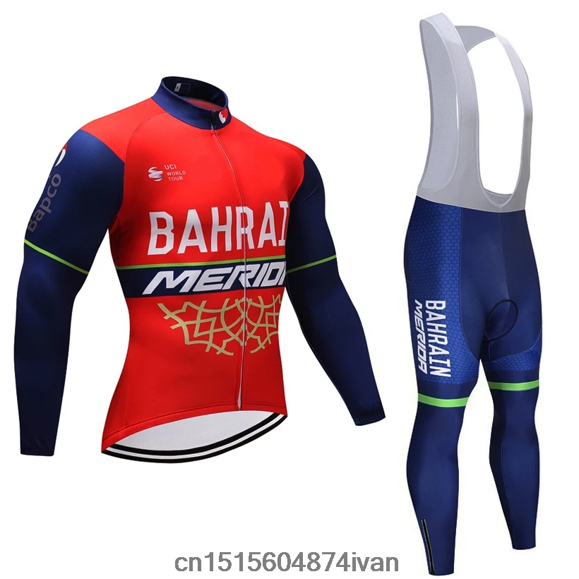 Buy BAHRAIN TEAM Cycling Jersey Long Pants Set Ropa