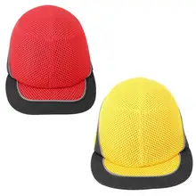 Anti-collision Breathable Hard Work Hat Lightweight Dust-proof Safety Helmet Red Yellow