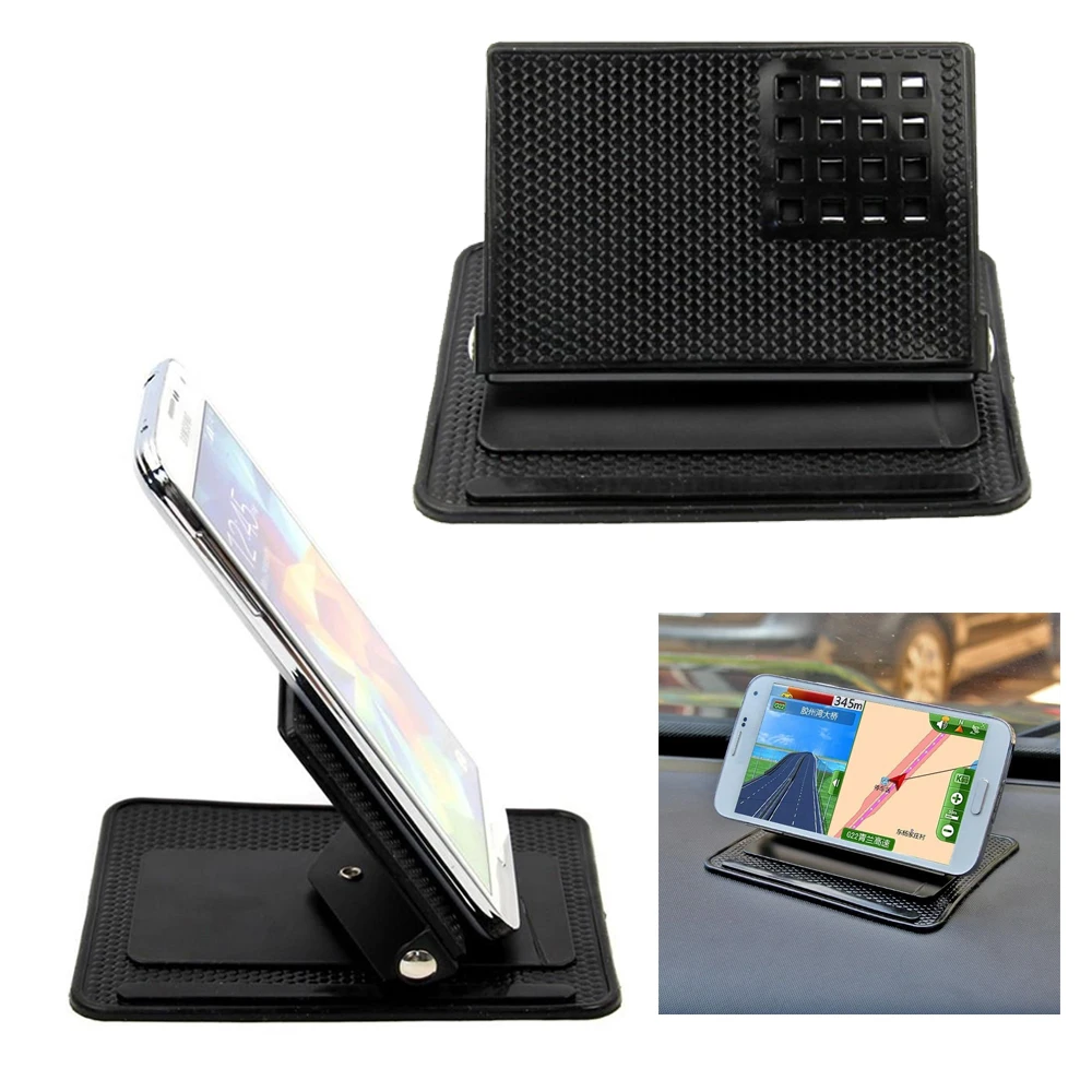 Black Universal Anti Slip Phone Stand Mat MP3 MP4 Cellphone Key Perfume