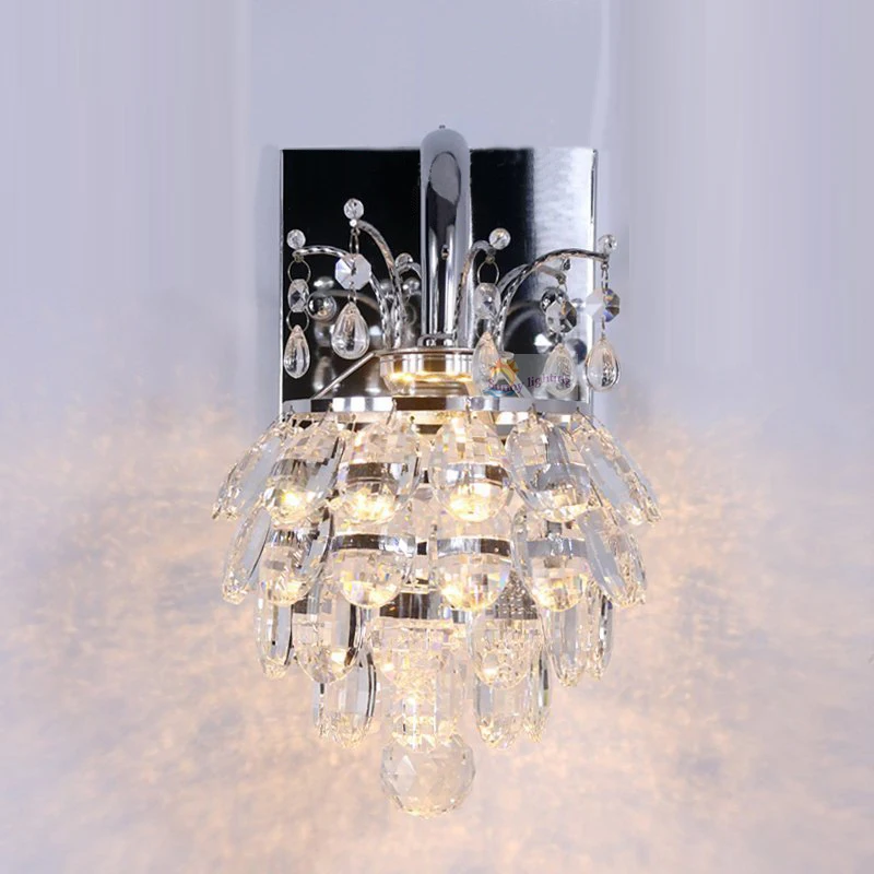 The Living Room Bedroom Bedside Crystal Lamp New Single Head Aisle Simple Modern Crystal Wall Lamp LED Wall Light For Home The Living Room Bedroom Bedside Crystal Lamp New Single Head Aisle Simple Modern Crystal Wall Lamp LED Wall Light For Home