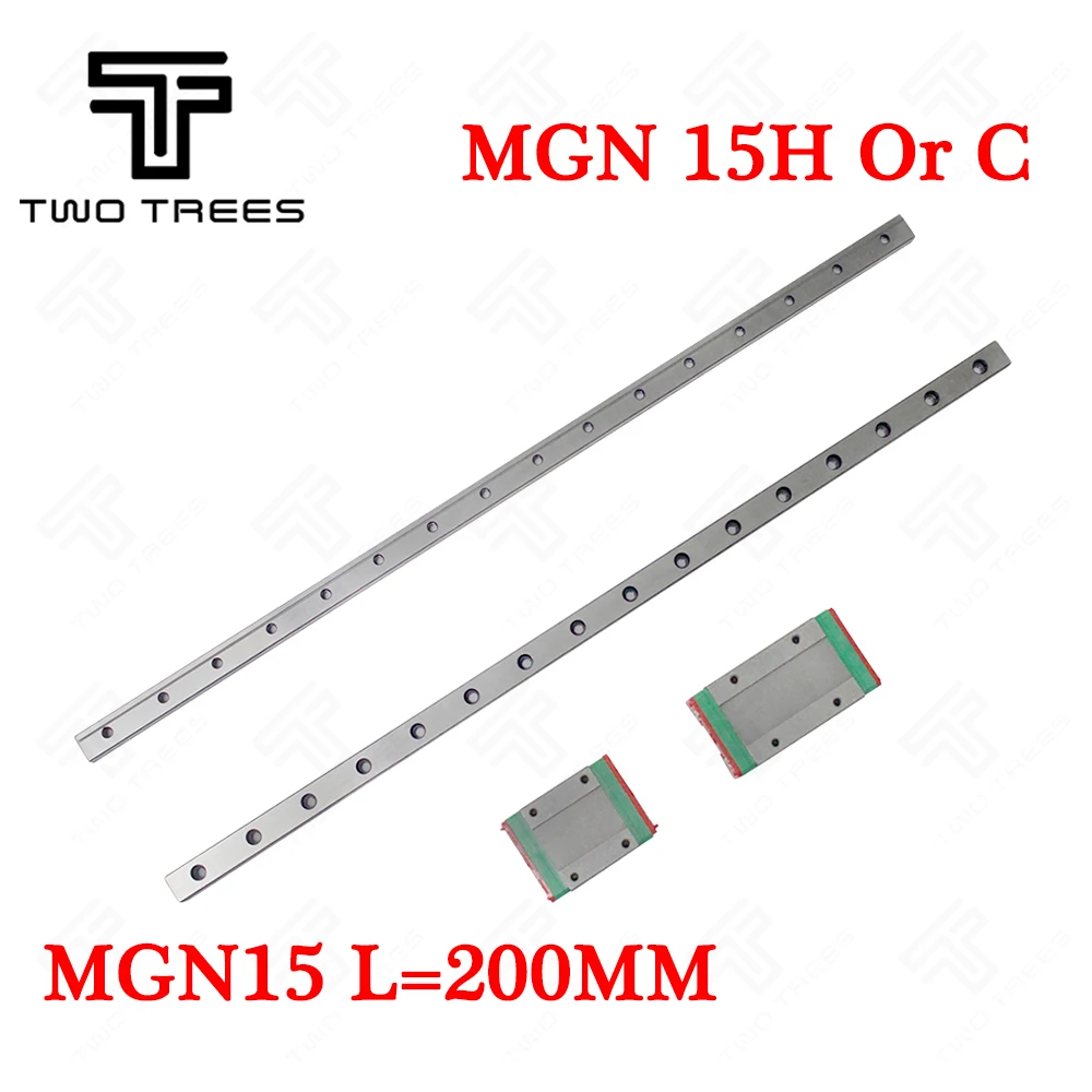 

3D Printer Guide 15mm L= 200m linear rail way + MGN15C or MGN15H Long linear carriage Linear Guide MGN15 for CNC X Y Z Axis 3d