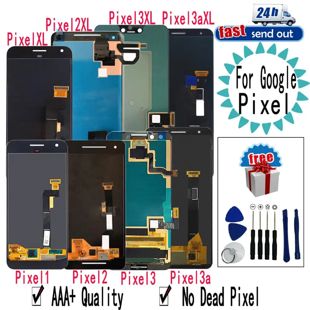 Goedkoop AMOLED Voor Google Pixel 2 3 3A XL Lcd Touch Screen Digitizer Vergadering Vervanging Voor Google Pixel XL 2XL 3XL 3AXL