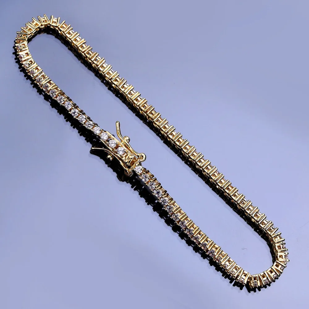 2019 Мода хип хоп Jewelry для мужчин цвет серебристый, золотой Iced Out Браслет CZ Шарм теннисная Цепочка Женщин's браслеты Accesorios Mujer