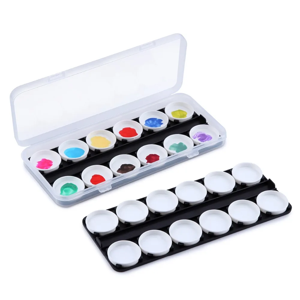 MAKARTT палитра для акварельных красок для дизайна ногтей, принадлежности для нанесения краски, палитра для рисования, палитра для нанесения клея, инструменты F0635