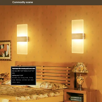 

LED Wall Lamp Creative Corridor Aisle Wall Mounted Sconce Lamp Bedside Light Acrylic Simple Decorative Lighting