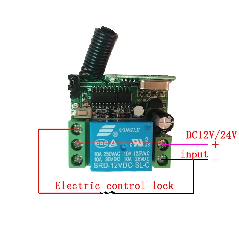 DC12/24 V 10A реле 1 CH Беспроводной RF пульт дистанционного управления переключатель передатчик с приемником 315/433 МГц пульт дистанционного управления