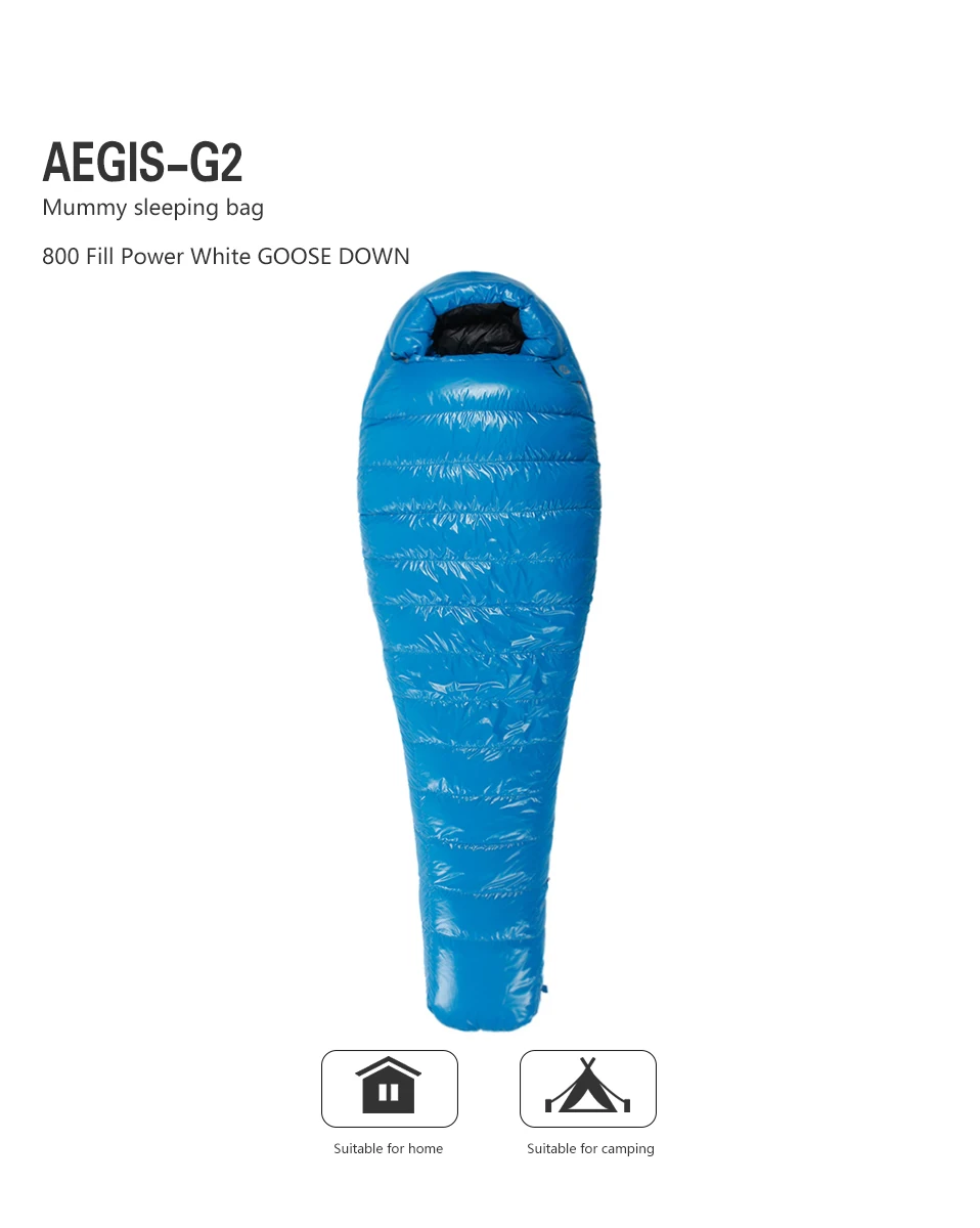 AEGISMAX G2 серии Открытый Кемпинг Сверхлегкий Мумия три сезона 800FP белый гусиный пух спальный мешок