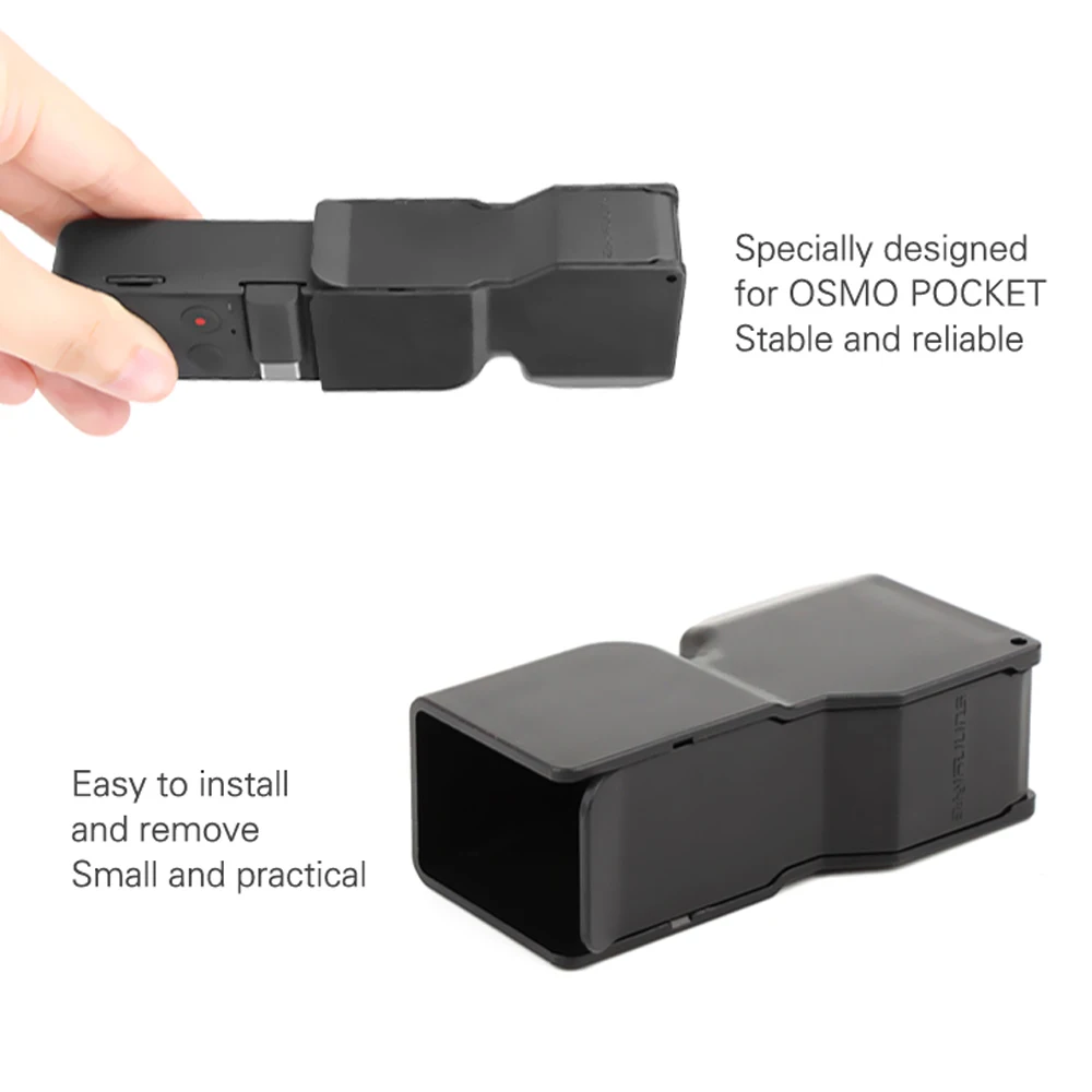 Защитный чехол для объектива Powstro для DJI OSMO Pocket Black Lens Cover защита для экрана Расширенный объемный для камеры