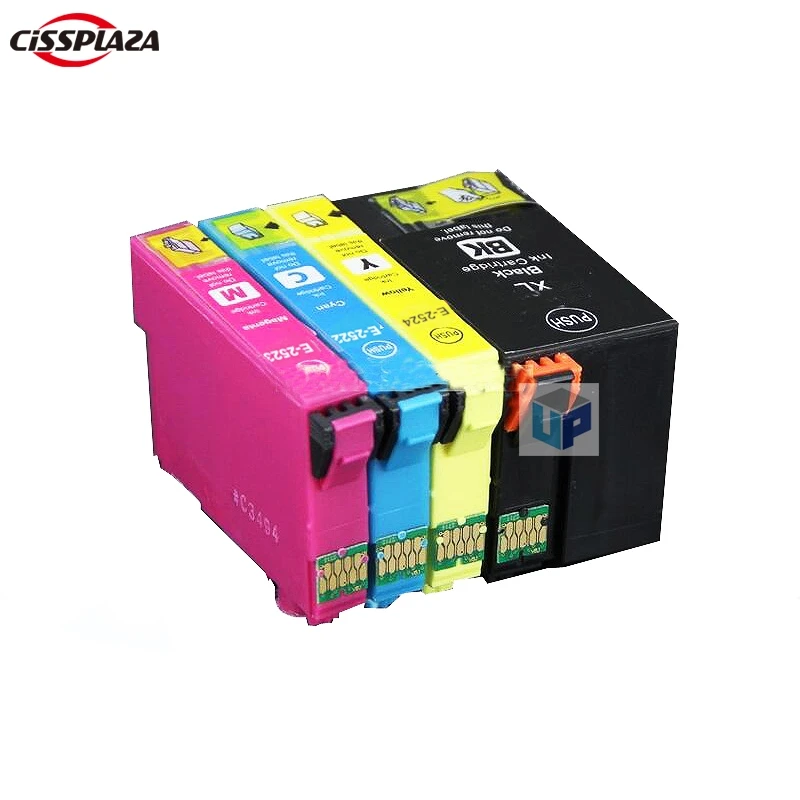 CISSPLAZA 4 шт. T2521 252XL чернильный картридж совместимый для epson WF7620 WF7610 WF3640 WF3620 WF7710 WF7720