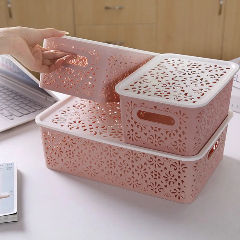 البلاستيك الجوارب صندوق تخزين حالة الجوف الملابس الداخلية سلال حجرة منظم الملابس KidsToys المطبخ خزان منزلي منظمة