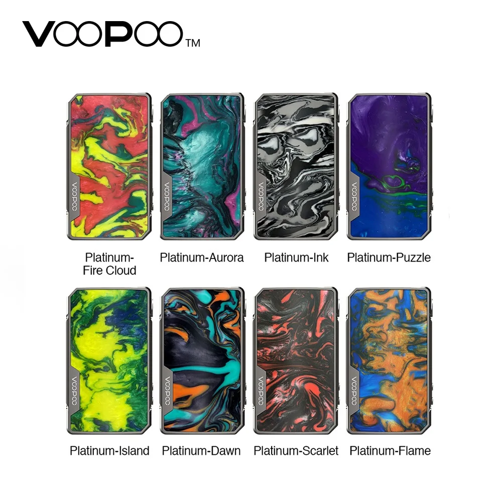 Оригинальный 177 Вт VOOPOO Drag 2 Platinum Mod vs Box MOD с обновленной прошивкой испаритель для