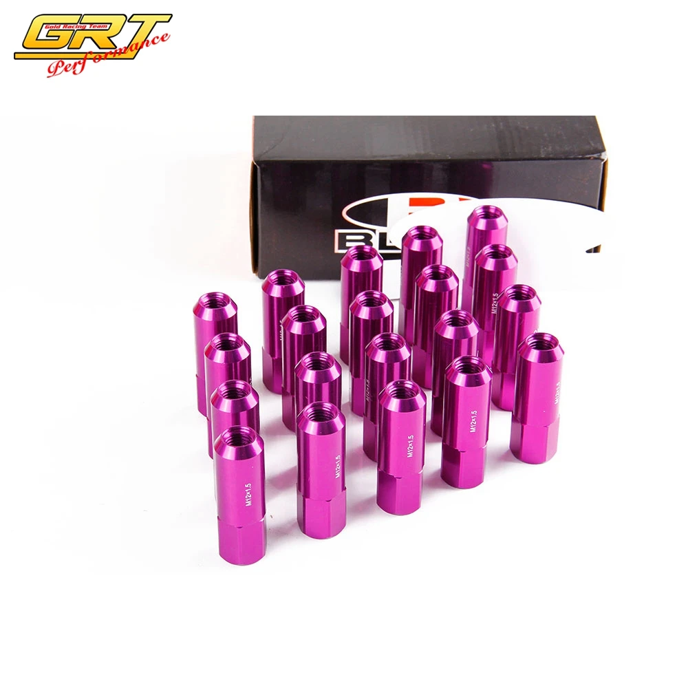 GRT Blx Wheel Lug Nuts L 60mm P12x1.5/12x1.25 7075 Aluminum 20 Pieces