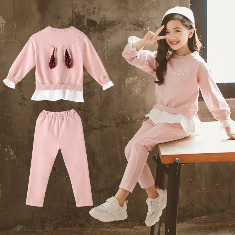 

2019 Toddler Girl Clothes Sets 2pcs Sweatshirt Sport Suits for Girls Children Clothing Fashion Casual Set