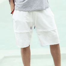 Новое поступление мужские повседневные свободные зеленые дизайнерские хлопковые мужские шорты кэжуал с эластичной резинкой на талии Европейский стиль дышащие шорты