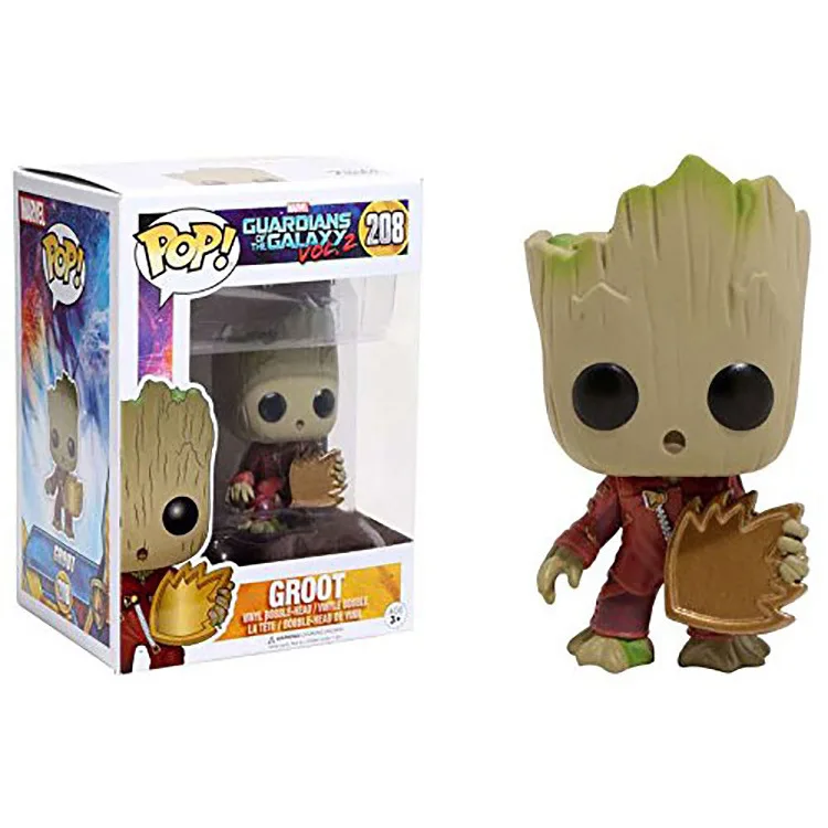 Funko POP Marvel стражи Галактики Grootted Avengers3 groots brinquedos фигурка игрушки для детей Рождественский подарок - Цвет: BOX