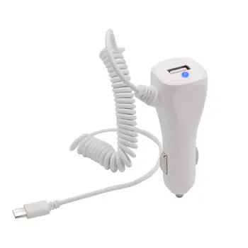 

New 12V-24V Car USB Charger Power Adapter With Micro USB Charging Cable for Huawei Xiaomi HTC Mobile Phone GPS Tablet