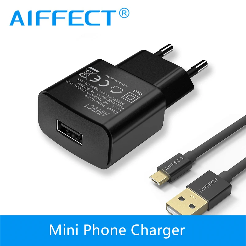 AIFFECT зарядное устройство для мобильного телефона 1А 2А USB путешествий портативный