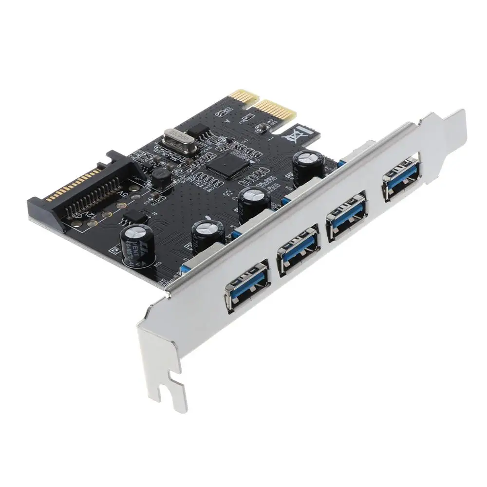 PCI-E PCI Express к USB 3,0 через Чип SATA интерфейс 4 порта адаптер конвертер карта для рабочего стола Windows XP/2003/Vista/Win7/Win8