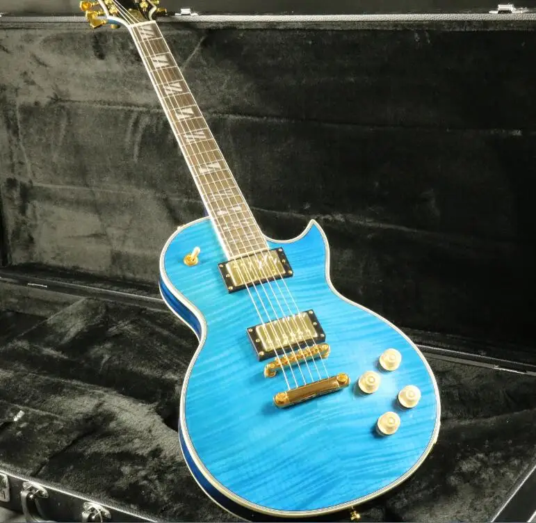 

Semi Hollow Body LP Supreme Electric Guitar Gold Hardware Grover Tuner Figured Maple Veneer
