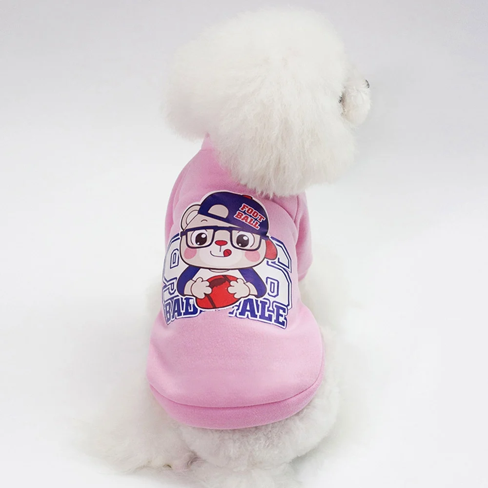 Теплая одежда для кошек, костюм для питомцев, зима-осень, милая Одежда для животных, пальто для кошек, свитер, милая Одежда для животных 1b2Q - Цвет: Pink