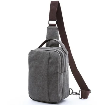 

070417 men canvas small single shoulder chest bag cross body bag